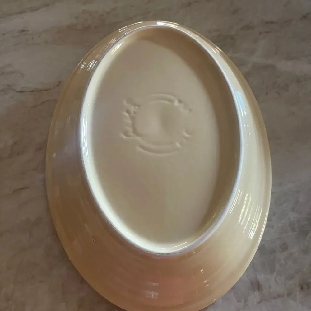 Fiesta ware ivory oval serving platter